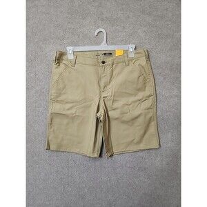 Carhartt Rugged Flex Loose Fit Canvas Work Shorts Womens 16 Tan NEW